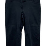 Karen Kane Cropped Career Chino Pants Womens 8 Black Cotton Pockets Photo 0