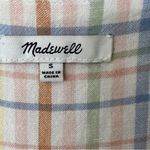 Madewell Clara Midi Dress plaid linen blend size S Photo 3