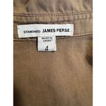 James Perse  Contrast Panel Button Down Blouse in Mocha Mousse Size 4 (XL) Photo 3