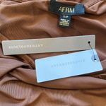 AFRM Biona Ruched Maxi Dress In Dark Clay Brown Photo 7