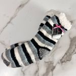 Cuddl Duds NWT Sherpa Lined Lounge Socks Blue Black Stripe Stocking Stuffer XMAS Photo 6