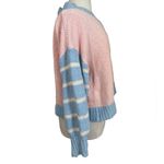 POL Colorblock Sweater in Pink, Blue, and Cream Photo 3