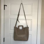 TMRW Studio Antonio Medium Leather Crossbody Bag Removable Inner Pouch Neutral Photo 14