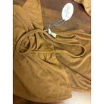 PacSun Your Favorite by Brown Suede-Style Halter Peplum Top – NWT – Size M Photo 8