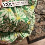 ZARA  Green Floral Cut Out Open Back Mini Dress Size small Photo 5