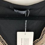 Bloomchic  Plain Cold Shoulder Contrast Lace T-Shirt Black 14-16 Photo 4