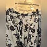 NYDJ  Pintuck Blouse Blue & Navy Floral Photo 2