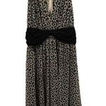 Maggy London Vintage 90s Hippie Eclectic Floral Halter Ruching Waist Mesh Dress Photo 0