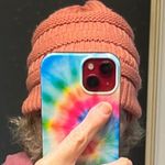 Pinkblush Crochet Winter Beanie Ski Cap Cable Knit Pink Blush Hat Womens Coral Tobaggan Photo 2