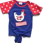 Women’s Chicken 🐓 Tie Shirt XS Red Photo 0