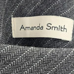 Amanda Smith Gray Stipes Side Zip Short Skirt Bottom Plus 14 Photo 2