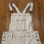 Judy Blue  Overalls Womens Large White Blue Painter Striped Stretch Boyfriend New Photo 1