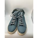 Bussola Size 41 Women's Blue Leather High Top Lace Up Side Zip Sneakers US 10 Photo 2