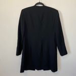 Talbots  Black Longline Wool Open Front Blazer Jacket Size 8 Petite Photo 5
