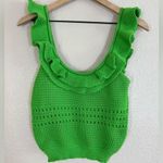 Lush Clothing Lush Ruffle crochet sweater tank cami green medium Nordstrom Photo 0