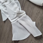 White House | Black Market Ruffle Tiered Sleeve Blouse Top Elegant Womens Size 10 Photo 8