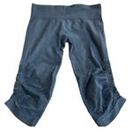 Lululemon  Blue Capri In the Flow Crop II Ribbed Cropped Leggings Size 8 #4524 Photo 0