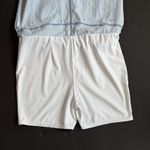 Chico's Denim Jean Skort Skirt Women 1.5 M 10 Stripe Cotton Blend Built In Shorts Photo 5