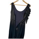 Vera Wang Lavender Label  Beaded Cocktail Ruffle Sleeveless Satin Dress Black 6 Photo 13