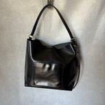 Ralph Lauren  Cowhide Black Leather Hobo shoulder Bag Double Strap Sleek Photo 1