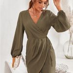 Cupshe Madelyn Peasant Sleeve Wrap Dress NWT Small Photo 2