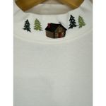 Breckenridge Women’s Embroidered Cotton Long Sleeve Top White Size M Photo 3