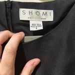 Shomi Chic Black Midi Dress with Asymmetric Hem silk Size 8 Photo 1
