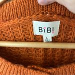 Bibi Better Than Ever Rust Loose Knit Henley Button Sweater. Size Large. Photo 4