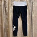 PINK - Victoria's Secret PINK Victoria’s Secret high waisted black/white leopard logo leggings, size M Photo 4