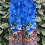Ky’s Hawaii cotton tank sundress beach motorcycle biker size large dress Green Photo 5