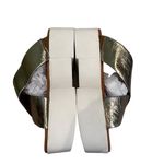 SARTO by Franco Sarto Dyanna Platform Slide Sandal in Gold Leather, Sz 9 White Photo 5