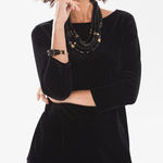 Chico's  Travelers Collection Velvet Lace top Photo 0