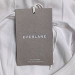 Everlane NWT  White Ribbed Short Sleeve Crew Neck Fitted T-Shirt S Photo 5