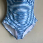 OUTDOOR OASIS BLUE AND WHITE STRIPED ONE PIECE SWIMSUIT Photo 4