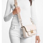 Michael Kors Sloan Editor Medium Leather Shoulder Bag crossbody gold hardware MK Photo 1
