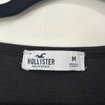 Hollister  Textured‎ V-Neck Cropped Black Top Medium Photo 1