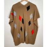 Trina Turk Hadlee Merino Wool Diamond Print Poncho Cape Sweater Size XS Photo 3
