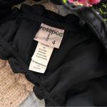 None Vtg black floral tropical colorful bright push up top lettuce trim bikini set Photo 6