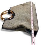 Talbots  tote Bag Purse Large Beach Travel bamboo handles woven pattern Tapastry Photo 6