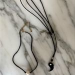 Pearl Choker and Black & White Yin Yang Necklace Photo 0