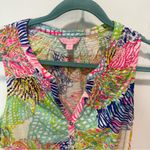 Lilly Pulitzer 100% Cotton Essie Seashell Roar of the Seas Print Tank Size Small Photo 2
