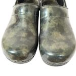 Sanita Womens 10.5 Original Danish Womens Green Blue Marbled Patent Clogs Office Photo 1