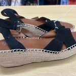 Franco Sarto Pellia Black Suede Espadrille Open Toe Womens Sandal Sz 11… Photo 2