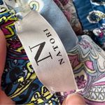 Natori Blue Paisley Satin Wide Leg Pants Womens M Beachy Casual Pull On PJ Size M Photo 8