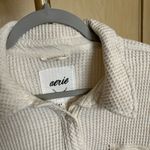 Aerie  Beige Waffle Knit Button-Down Shirt Photo 2