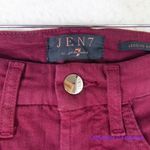 New! Jen 7, 7 for all mankind dark burgundy skinny legging ankle jeans, size 0 Red Photo 5