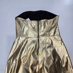 by the way. Skylar Faux Leather Dress in Gold Metal Small Photo 9