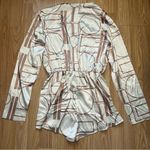 Pretty Little Thing Champagne Chain Plunge Playsuit Satin Romper Women’s Size 6 Photo 7