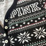 PINK - Victoria's Secret PINK Victoria’s Secret Thermal Top Pajamas PJ Sleep Holiday Snowflake S Small Photo 3