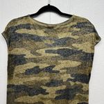 Lucky Brand  Camouflage Burnout Lightweight Tie Front Womens Top Size Medium Photo 5